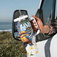 Hafa Adai Guam Tumbler With Handle Sihek Guam Kingfisher with Guasali LT7