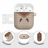 Aloha Hawaii Cowboys Paniolo AirPods Case Beige Palaka - Polynesian Pride