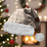 Aloha Hawaii Cowboys Paniolo Christmas Santa Hat Beige Palaka - Polynesian Pride