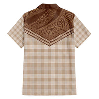 Aloha Hawaii Cowboys Paniolo Family Matching Tank Maxi Dress and Hawaiian Shirt Beige Palaka - Polynesian Pride