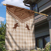 Aloha Hawaii Cowboys Paniolo Garden Flag Beige Palaka - Polynesian Pride