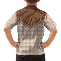 Aloha Hawaii Cowboys Paniolo Hawaiian Shirt Beige Palaka - Polynesian Pride