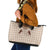Aloha Hawaii Cowboys Paniolo Leather Tote Bag Beige Palaka - Polynesian Pride
