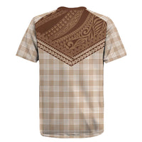 Aloha Hawaii Cowboys Paniolo Rugby Jersey Beige Palaka - Polynesian Pride