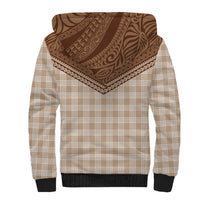 Aloha Hawaii Cowboys Paniolo Sherpa Hoodie Beige Palaka - Polynesian Pride