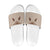 Aloha Hawaii Cowboys Paniolo Slide Sandals Beige Palaka - Polynesian Pride