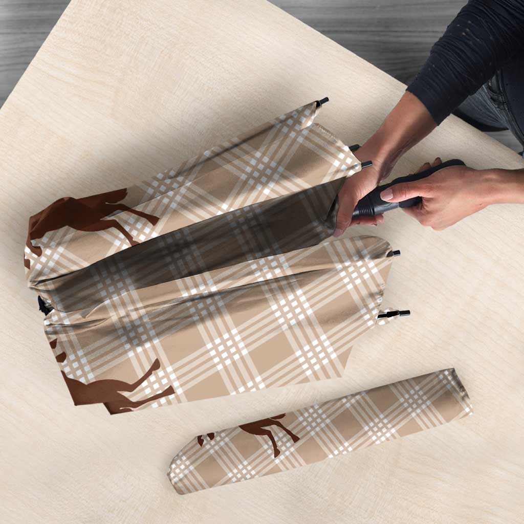 Aloha Hawaii Cowboys Paniolo Umbrella Beige Palaka - Polynesian Pride