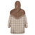 Aloha Hawaii Cowboys Paniolo Wearable Blanket Hoodie Beige Palaka - Polynesian Pride