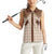Aloha Hawaii Cowboys Paniolo Women Sleeveless Polo Shirt Beige Palaka - Polynesian Pride