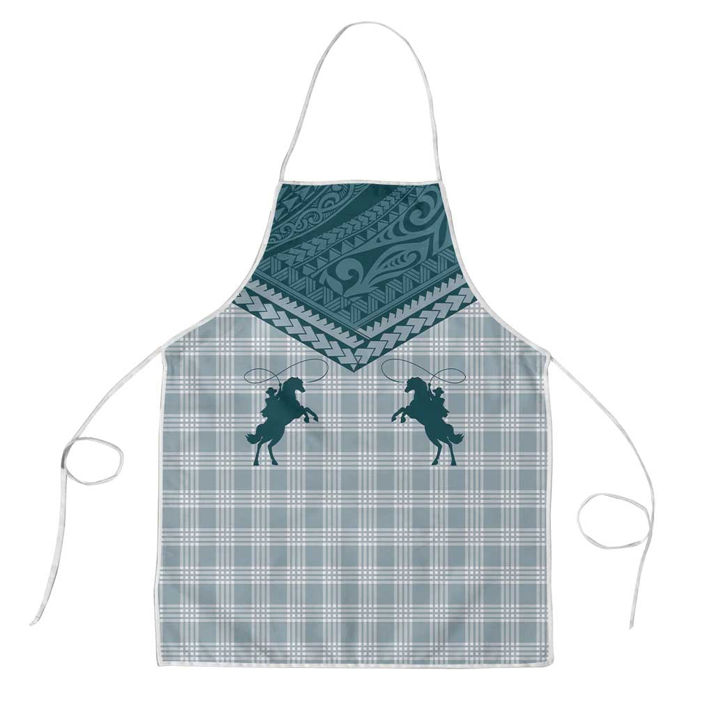 Aloha Hawaii Cowboys Paniolo Apron Teal Palaka - Polynesian Pride