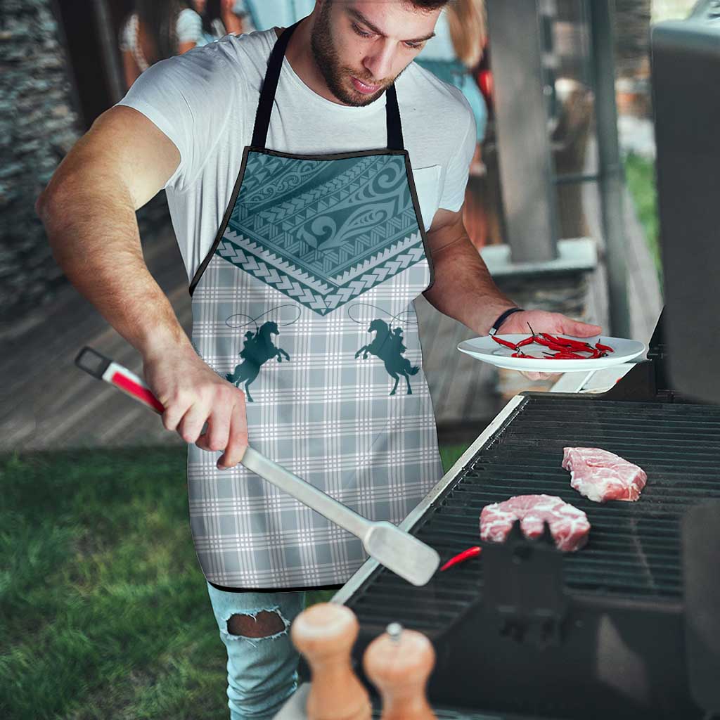 Aloha Hawaii Cowboys Paniolo Apron Teal Palaka - Polynesian Pride