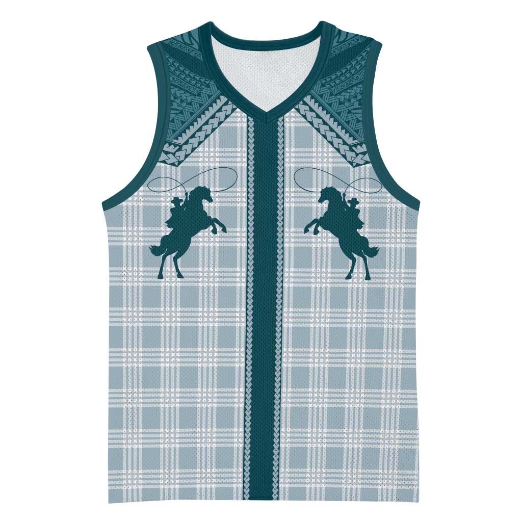 Aloha Hawaii Cowboys Paniolo Basketball Jersey Teal Palaka LT7 Unisex Teal - Polynesian Pride