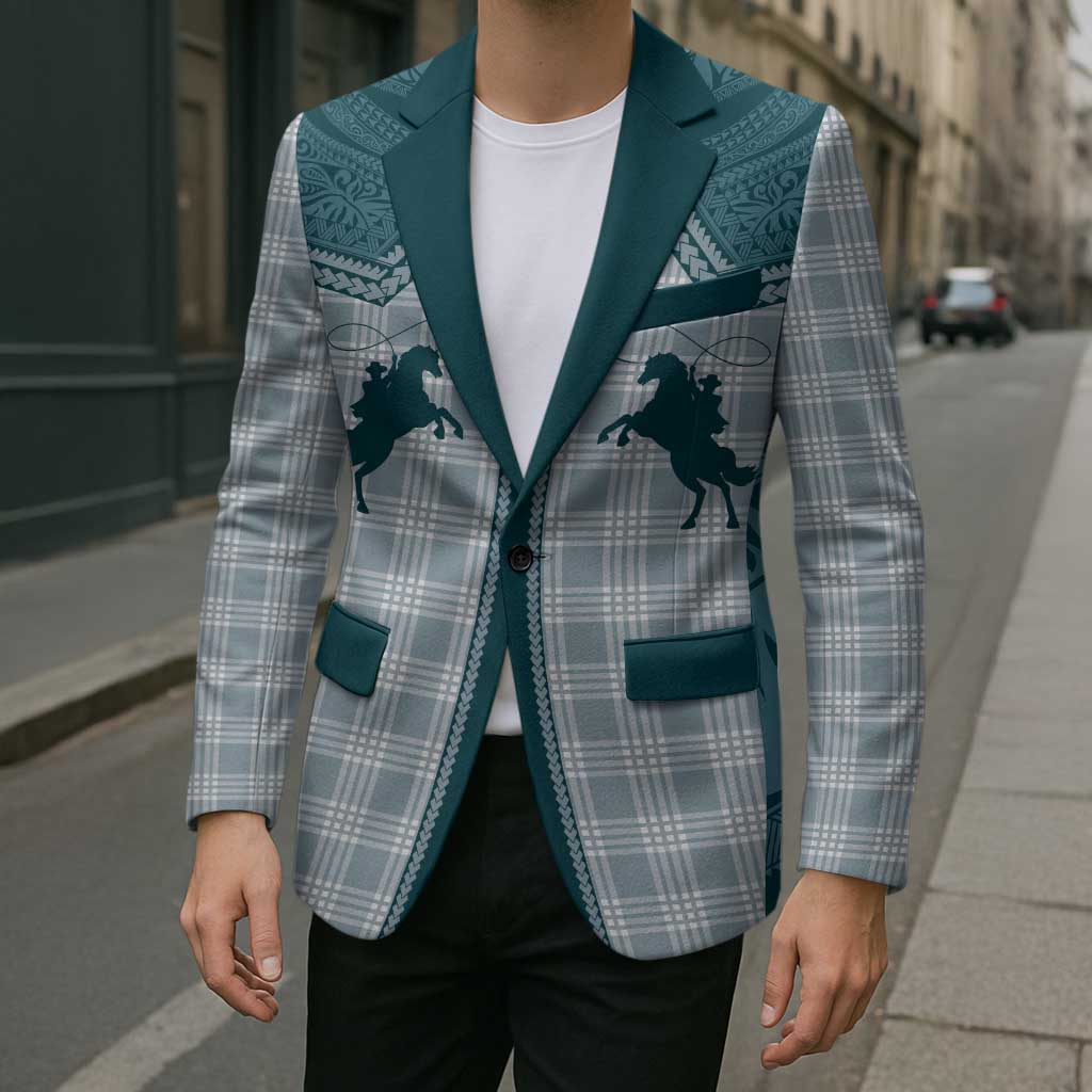 Aloha Hawaii Cowboys Paniolo Blazer Teal Palaka LT7 - Polynesian Pride