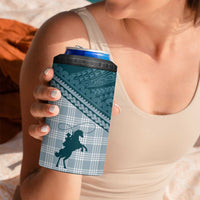 Aloha Hawaii Cowboys Paniolo 4 in 1 Can Cooler Tumbler Teal Palaka - Polynesian Pride