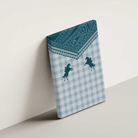 Aloha Hawaii Cowboys Paniolo Canvas Wall Art Teal Palaka - Polynesian Pride