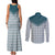Aloha Hawaii Cowboys Paniolo Couples Matching Tank Maxi Dress and Long Sleeve Button Shirt Teal Palaka - Polynesian Pride