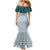 Aloha Hawaii Cowboys Paniolo Family Matching Mermaid Dress and Hawaiian Shirt Teal Palaka - Polynesian Pride