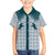 Aloha Hawaii Cowboys Paniolo Family Matching Off The Shoulder Long Sleeve Dress and Hawaiian Shirt Teal Palaka - Polynesian Pride