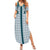 Aloha Hawaii Cowboys Paniolo Family Matching Summer Maxi Dress and Hawaiian Shirt Teal Palaka - Polynesian Pride