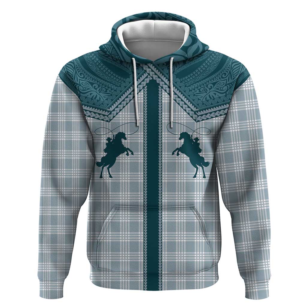 Aloha Hawaii Cowboys Paniolo Hoodie Teal Palaka - Polynesian Pride