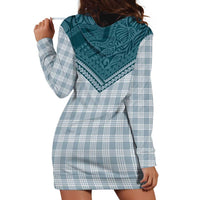 Aloha Hawaii Cowboys Paniolo Hoodie Dress Teal Palaka - Polynesian Pride