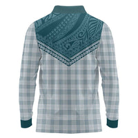 Aloha Hawaii Cowboys Paniolo Long Sleeve Polo Shirt Teal Palaka - Polynesian Pride