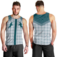 Aloha Hawaii Cowboys Paniolo Men Tank Top Teal Palaka - Polynesian Pride