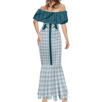 Aloha Hawaii Cowboys Paniolo Mermaid Dress Teal Palaka - Polynesian Pride