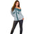 Aloha Hawaii Cowboys Paniolo Off Shoulder Sweater Teal Palaka - Polynesian Pride