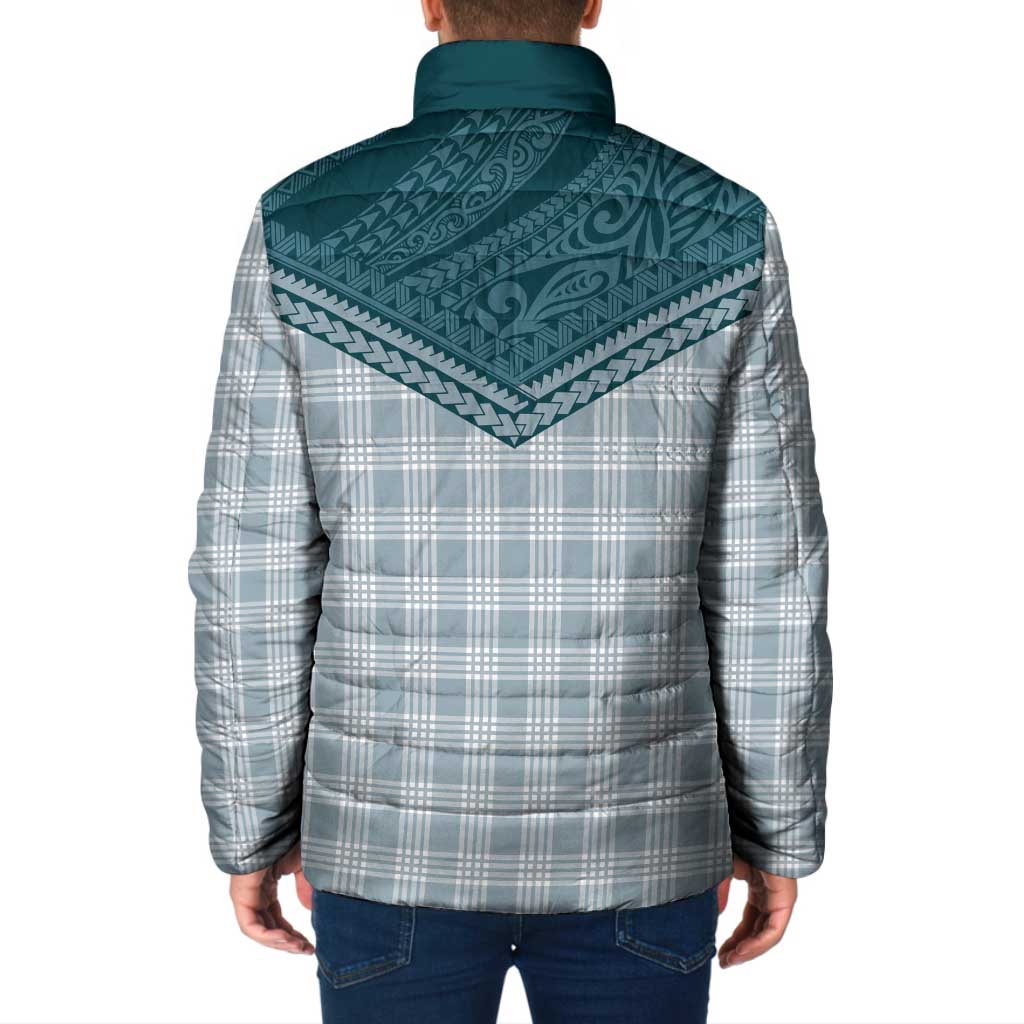 Aloha Hawaii Cowboys Paniolo Padded Jacket Teal Palaka - Polynesian Pride