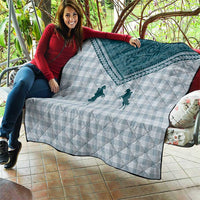 Aloha Hawaii Cowboys Paniolo Quilt Teal Palaka - Polynesian Pride