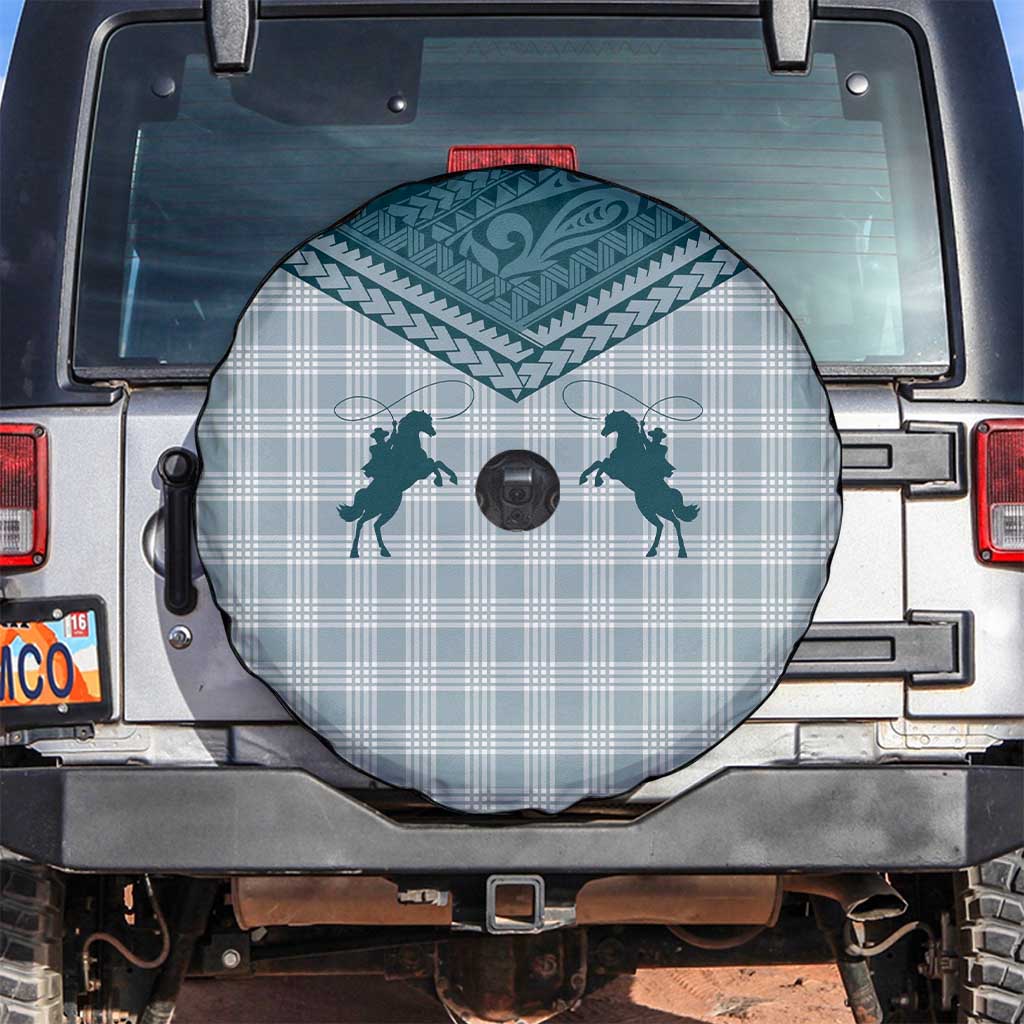 Aloha Hawaii Cowboys Paniolo Spare Tire Cover Teal Palaka - Polynesian Pride