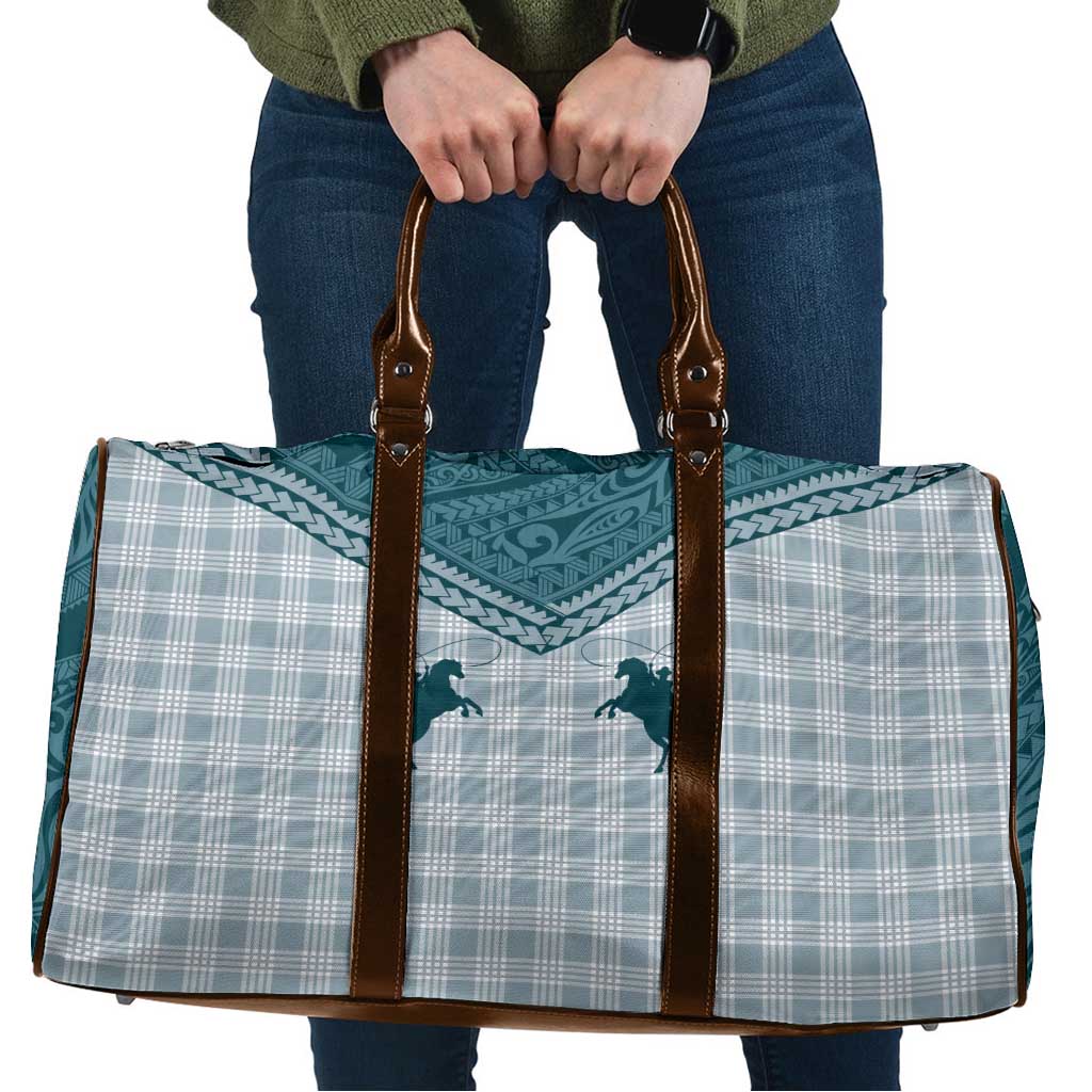 Aloha Hawaii Cowboys Paniolo Travel Bag Teal Palaka - Polynesian Pride