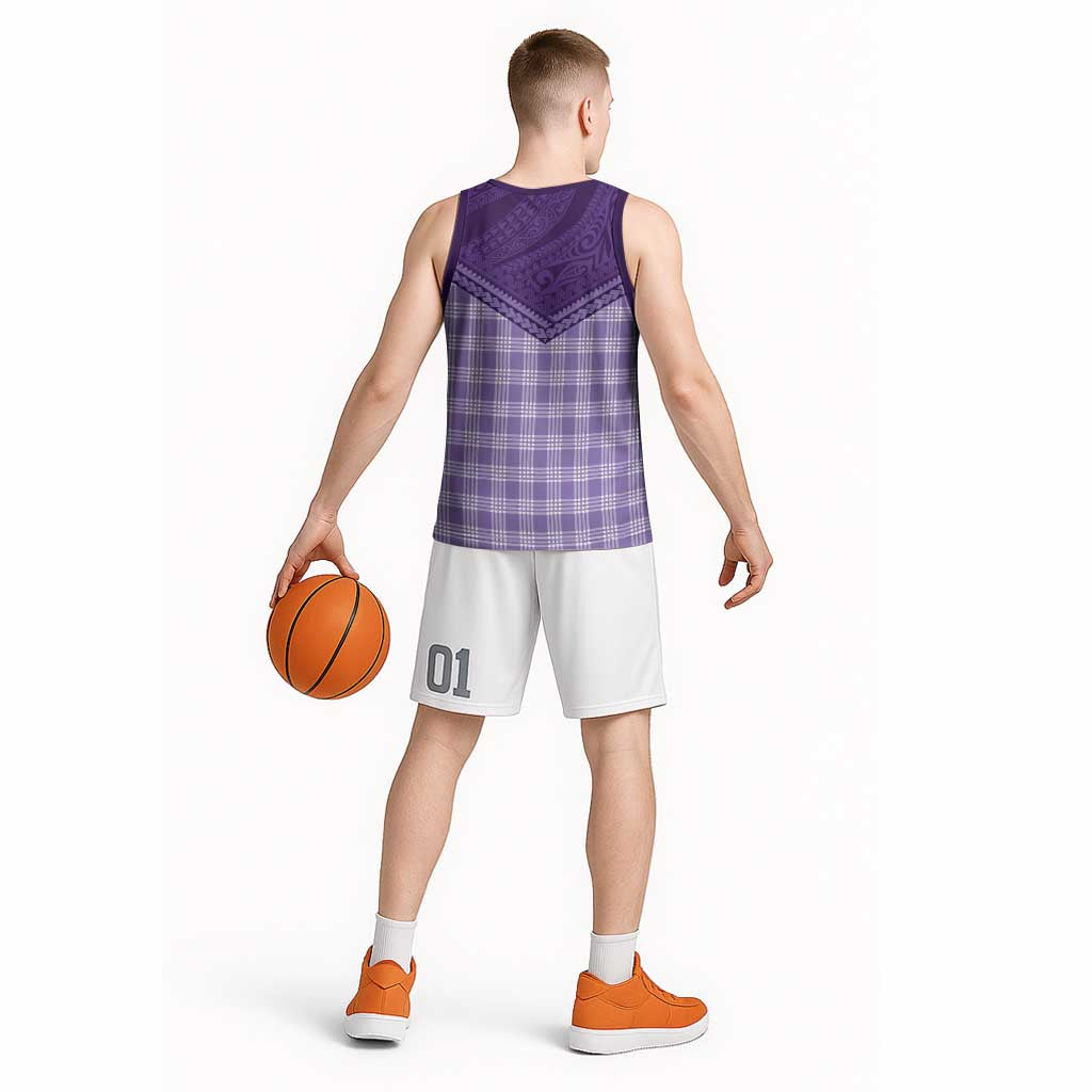 Aloha Hawaii Cowboys Paniolo Basketball Jersey Violet Palaka LT7 - Polynesian Pride