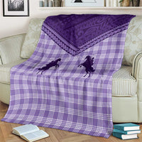 Aloha Hawaii Cowboys Paniolo Blanket Violet Palaka - Polynesian Pride
