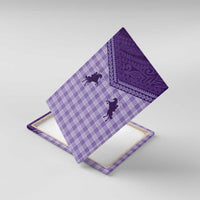 Aloha Hawaii Cowboys Paniolo Canvas Wall Art Violet Palaka - Polynesian Pride