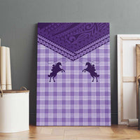 Aloha Hawaii Cowboys Paniolo Canvas Wall Art Violet Palaka - Polynesian Pride