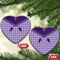 Aloha Hawaii Cowboys Paniolo Ceramic Ornament Violet Palaka - Polynesian Pride