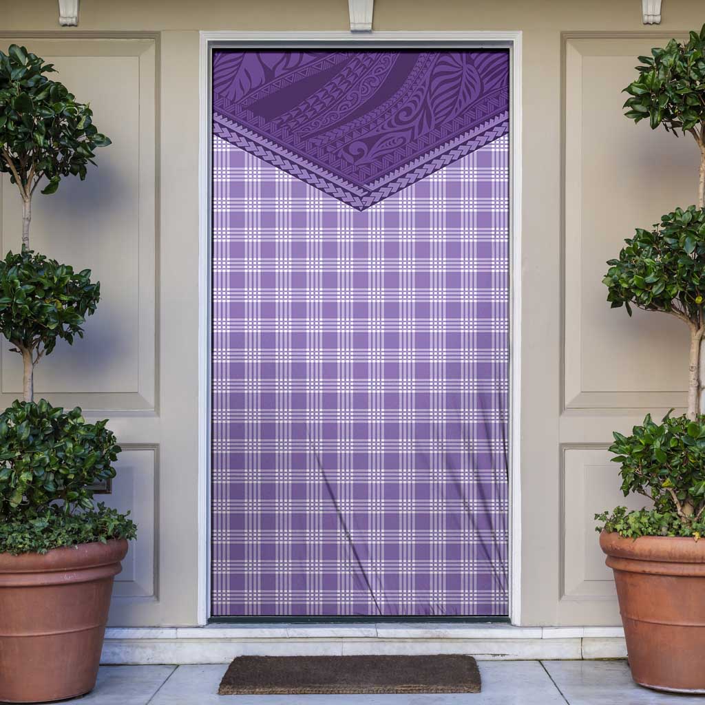 Aloha Hawaii Cowboys Paniolo Door Cover Violet Palaka - Polynesian Pride