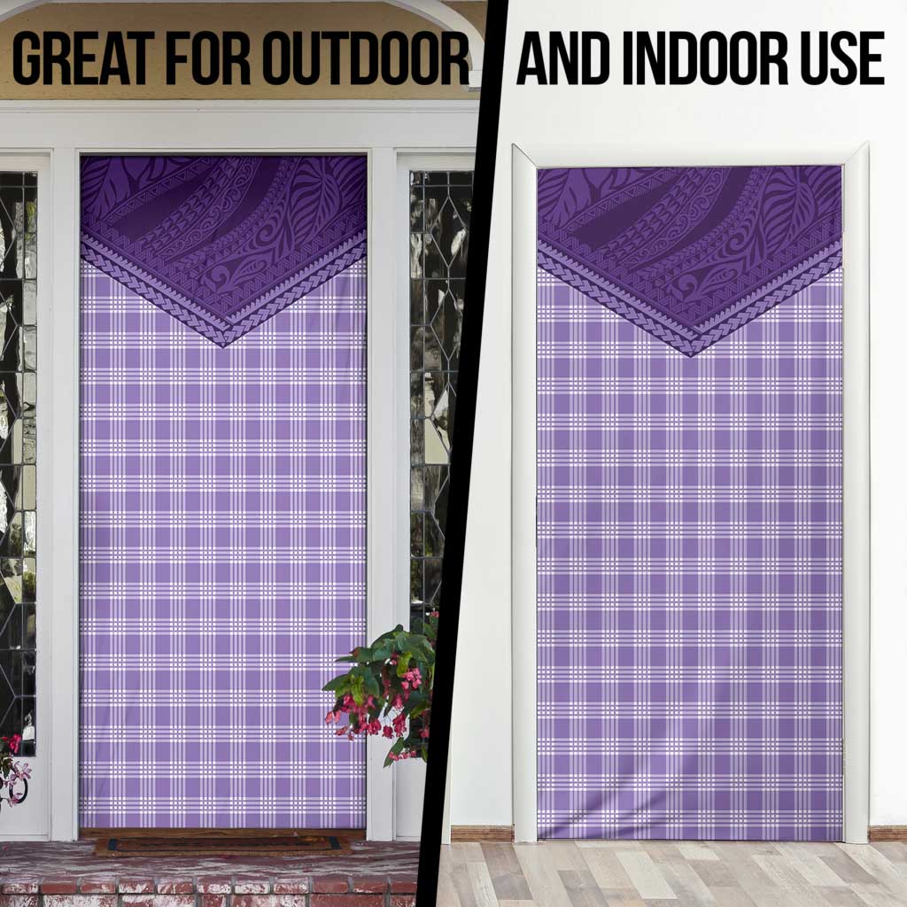 Aloha Hawaii Cowboys Paniolo Door Cover Violet Palaka - Polynesian Pride