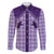 Aloha Hawaii Cowboys Paniolo Family Matching Mermaid Dress and Hawaiian Shirt Violet Palaka - Polynesian Pride