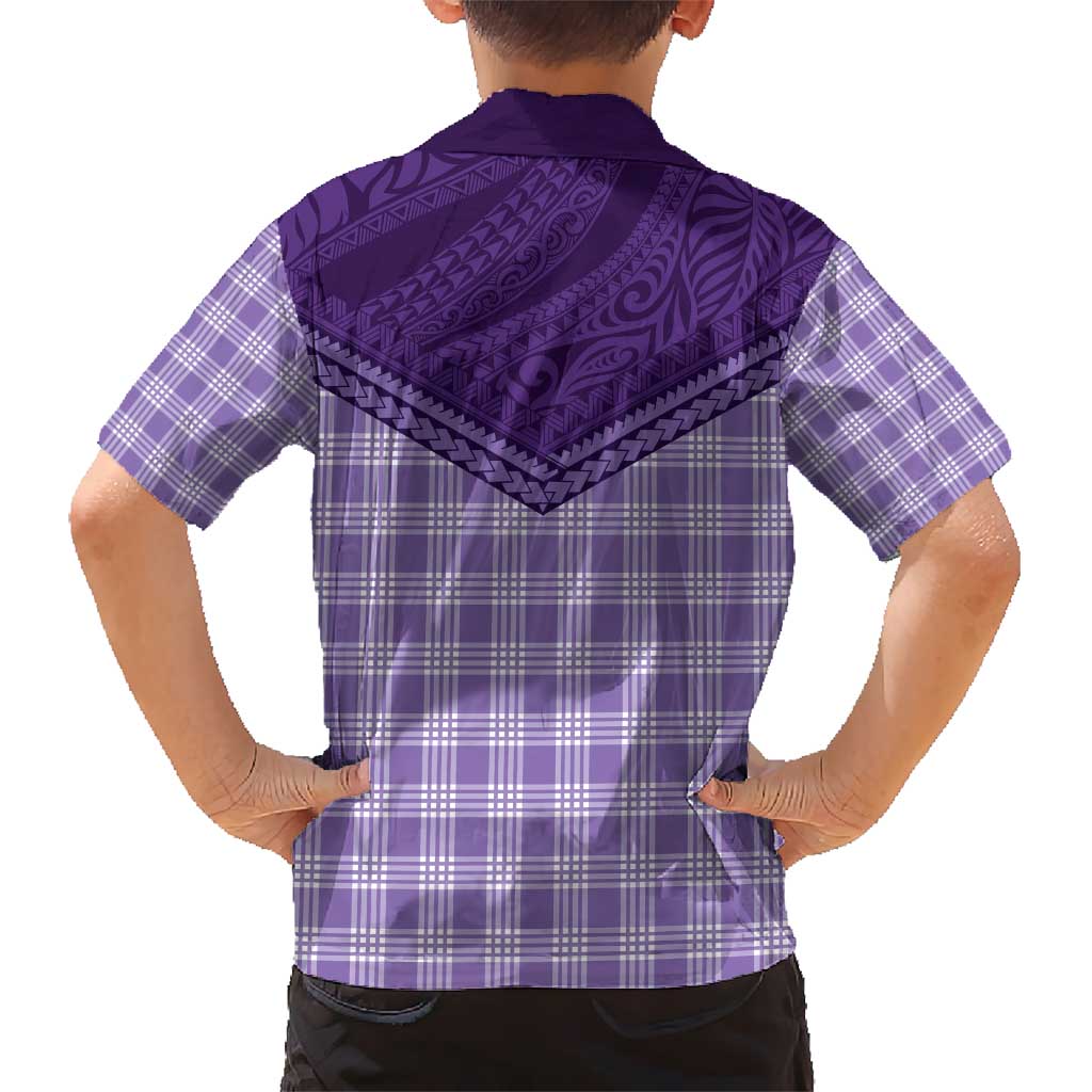 Aloha Hawaii Cowboys Paniolo Hawaiian Shirt Violet Palaka - Polynesian Pride