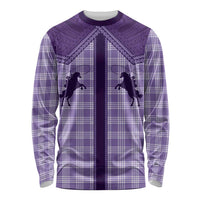 Aloha Hawaii Cowboys Paniolo Long Sleeve Shirt Violet Palaka - Polynesian Pride