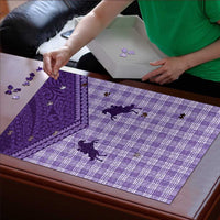 Aloha Hawaii Cowboys Paniolo Puzzle Violet Palaka - Polynesian Pride