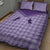 Aloha Hawaii Cowboys Paniolo Quilt Bed Set Violet Palaka - Polynesian Pride
