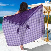 Aloha Hawaii Cowboys Paniolo Sarong Violet Palaka - Polynesian Pride