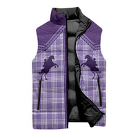 Aloha Hawaii Cowboys Paniolo Sleeveless Puffer Jacket Violet Palaka - Polynesian Pride