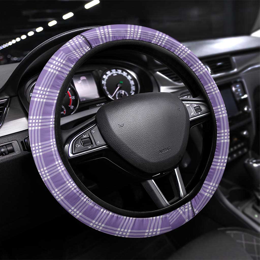 Aloha Hawaii Cowboys Paniolo Steering Wheel Cover Violet Palaka - Polynesian Pride