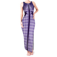 Aloha Hawaii Cowboys Paniolo Tank Maxi Dress Violet Palaka - Polynesian Pride