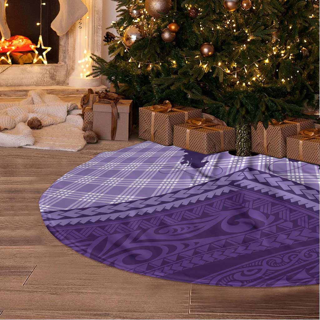 Aloha Hawaii Cowboys Paniolo Tree Skirt Violet Palaka - Polynesian Pride